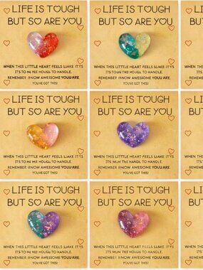 Pocket Hug Heart Stone – “Life Is Tough But So Are You” Inspirational Gift
